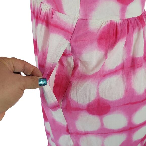 Maeve by Anthropology Pink White Polka Dot Summer Festive Maxi Dress XS NWT - Picture 4 of 10